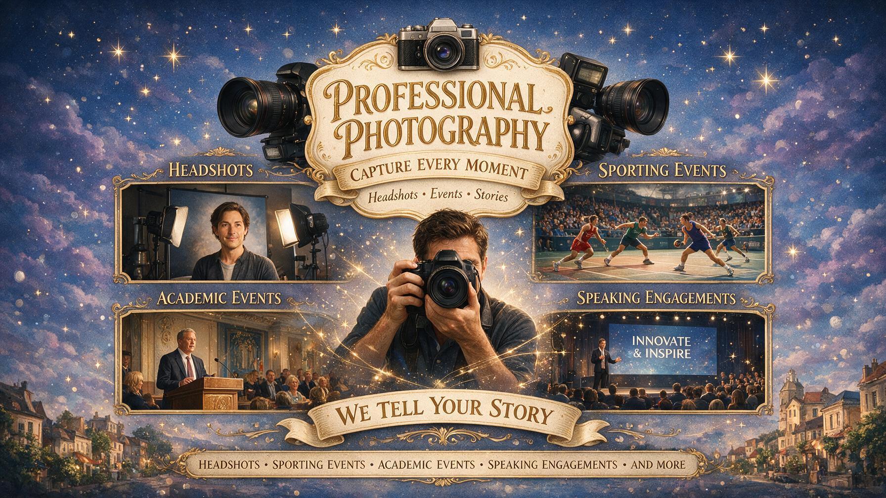 Image produced by Artificial Intelligence to create a visual that best represents Professional Photography