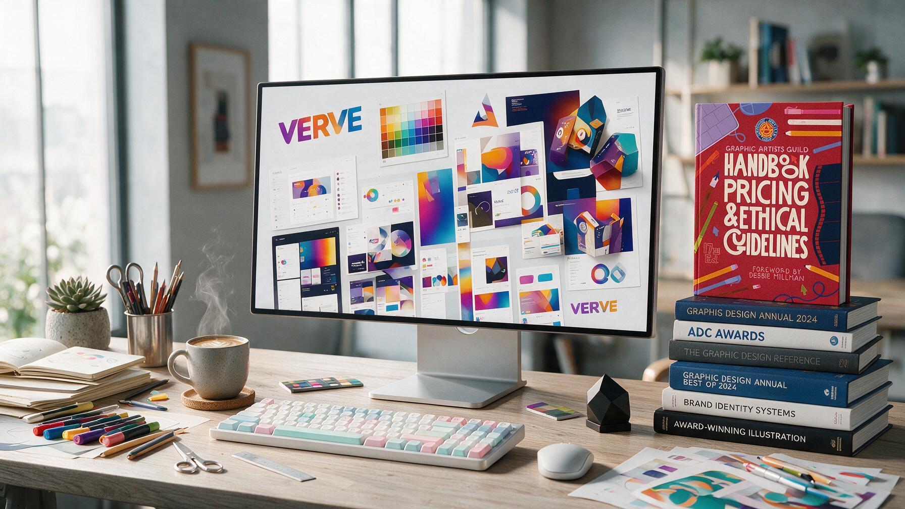 Image produced by Artificial Intelligence to create a visual that best represents Professional Graphic Design